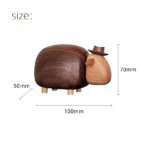 Cartoon Sheep Home Decor – Black Walnut Wood - 图片 6